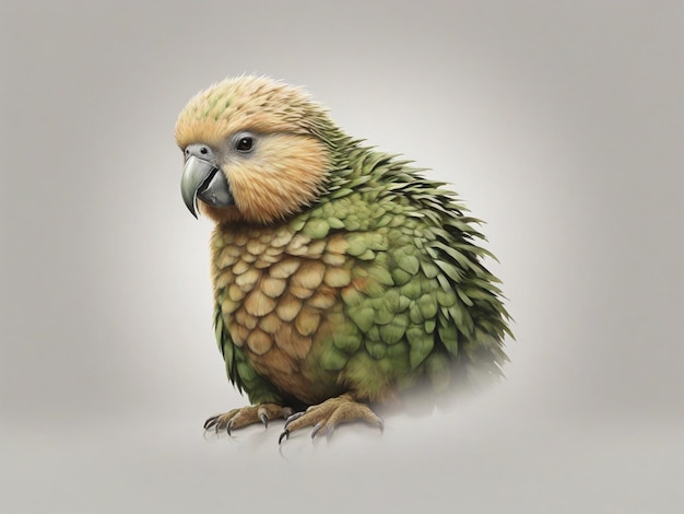 Illustration de la conception du logo de l'oiseau Kakapo