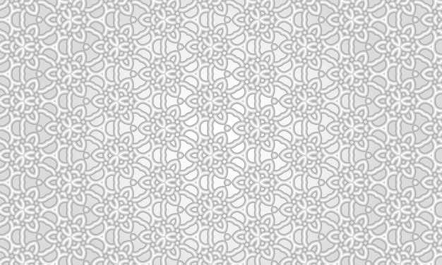 Illustration de conception de lignes de fleurs géométriques répétées sans soudure