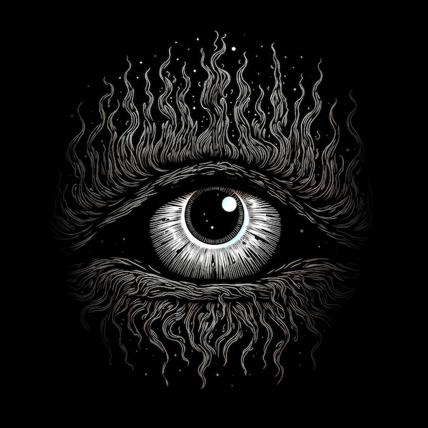 illustration de conception de tatouage d'oeil de cyclope