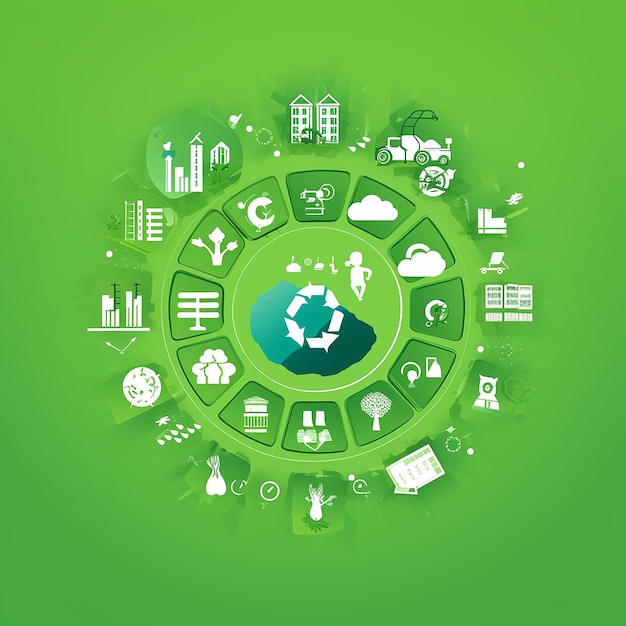Photo illustration de concepts d'affaires environnementales ou d'investissements verts