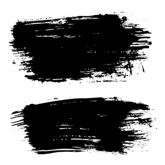 Illustration conceptuelle en blanc avec pinceau noir