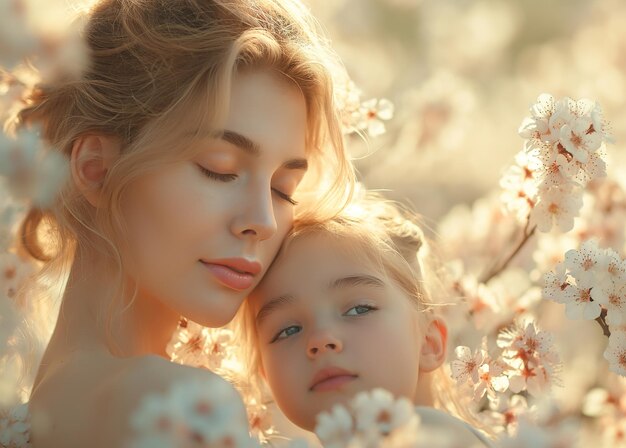 Photo illustration conceptuelle de la fête des mères ou de la famille