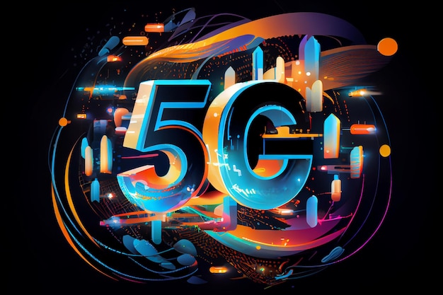 Illustration de connexion Wifi Internet sans fil réseau 5G