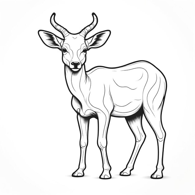 Illustration de contour d'animal sur fond blanc