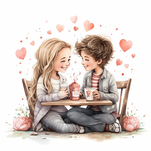 l'illustration d'un couple romantique