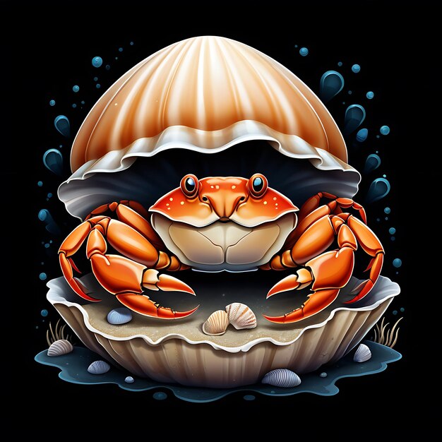 Photo illustration de crabe frais d'été