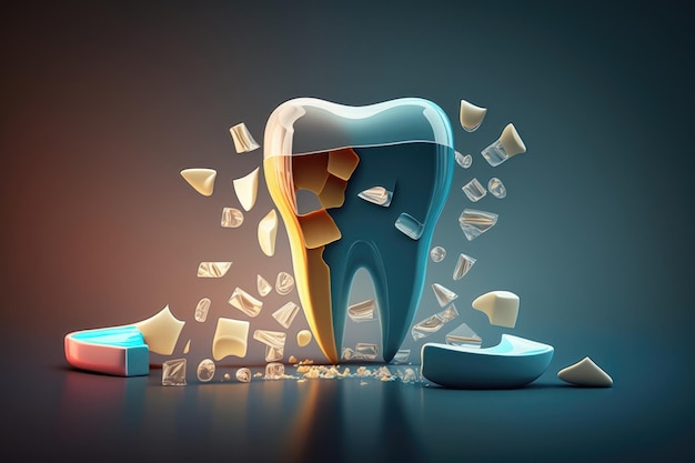 Illustration créative de soins dentaires Contexte dentaire Génération AI