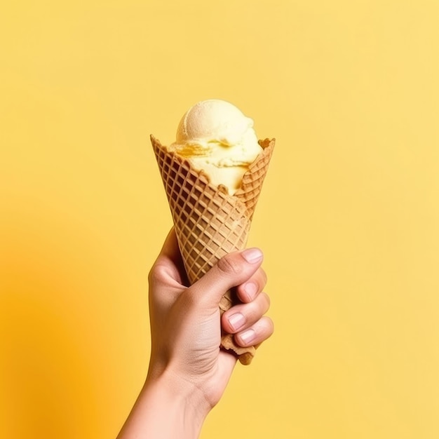 Illustration de crème glacée sucrée savoureuse AI Générative