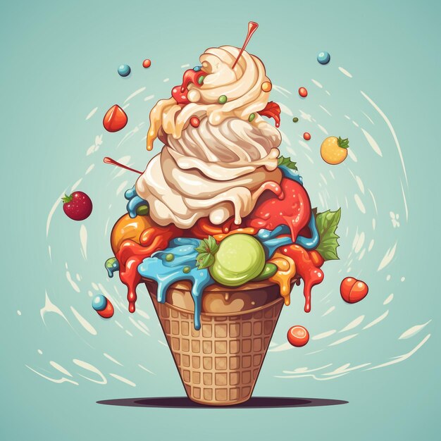 illustration de crème glacée