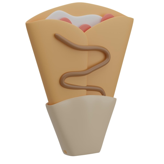 Illustration de crêpe 3D