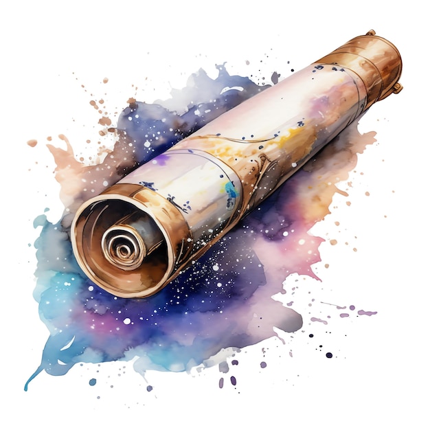 Illustration de défilement aquarelle fantastique