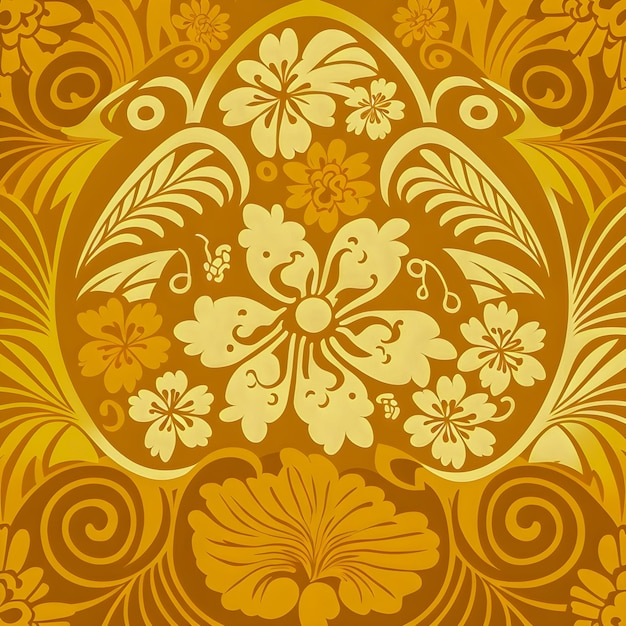 Illustration de design coloré motif floral hawaïen