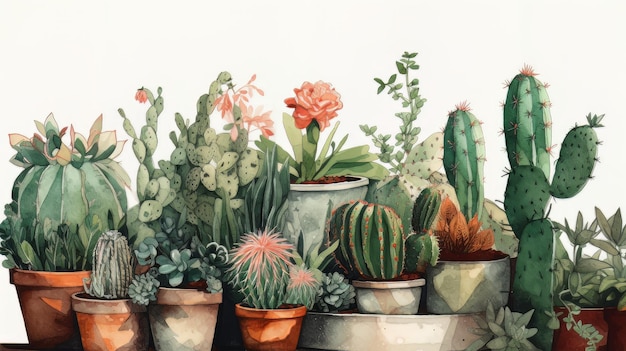 Illustration dessin animé cactus