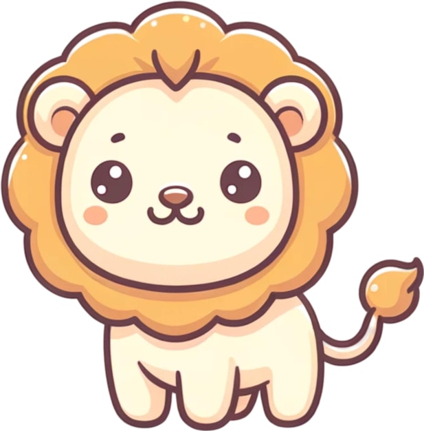 une illustration de dessin animé d'un lion avec un pouce en l'air