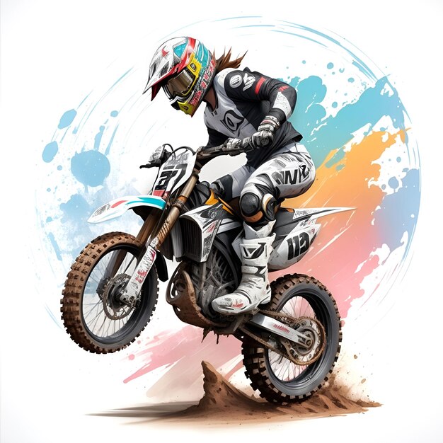 Photo illustration de dessin animé de moto