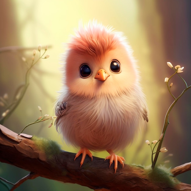 Illustration de dessin animé oiseau mignon