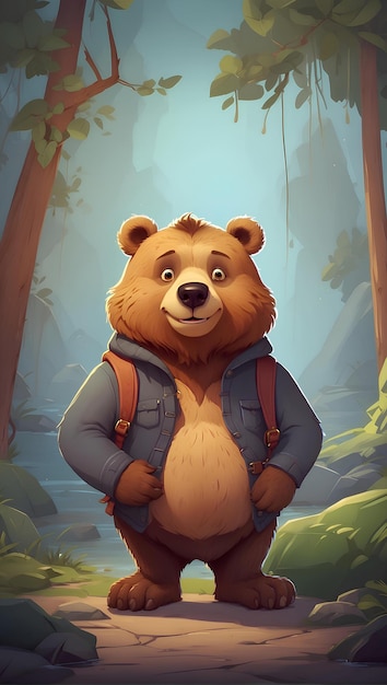 Illustration de dessin animé d'ours