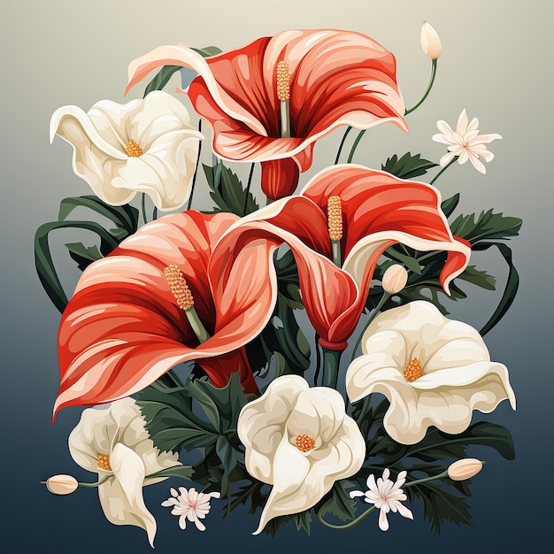 Illustration d'un dessin d'art floral