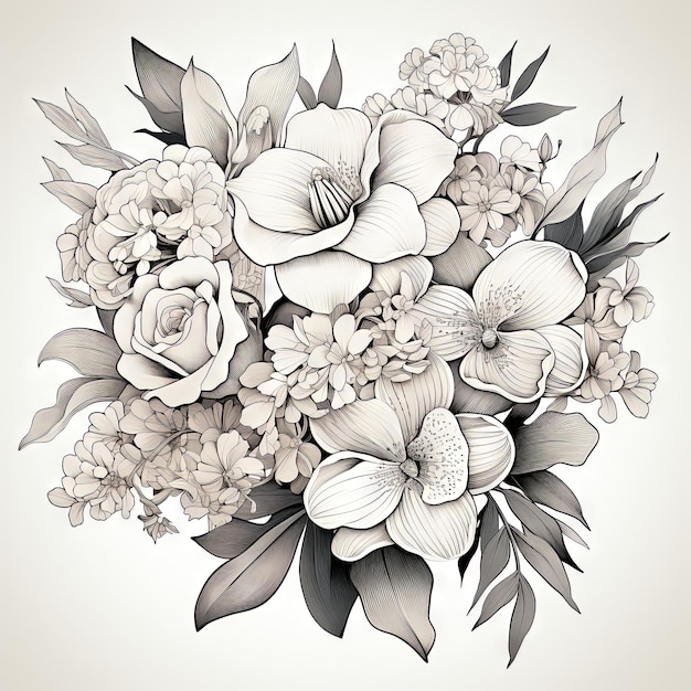 Photo illustration d'un dessin floral