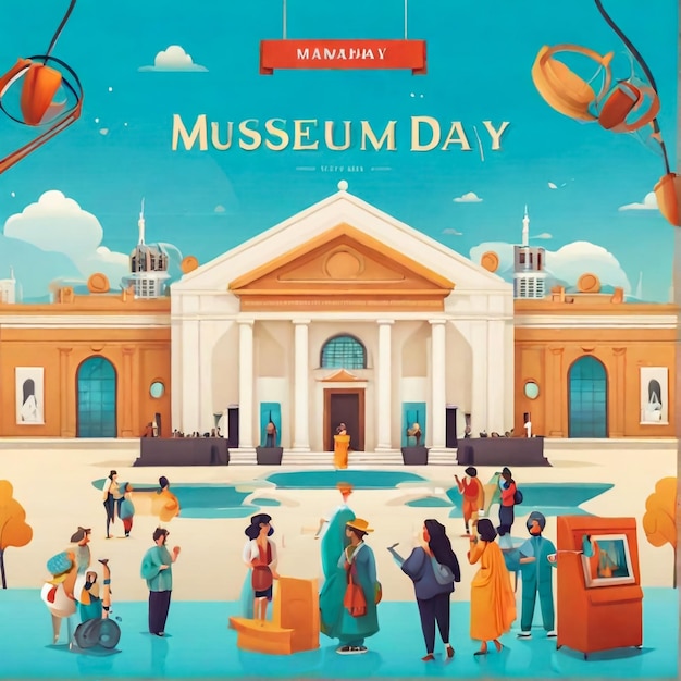 Illustration dessinée à la main du Musée d'histoire Museo de Historia situé dans le centre de Madrid, en Espagne