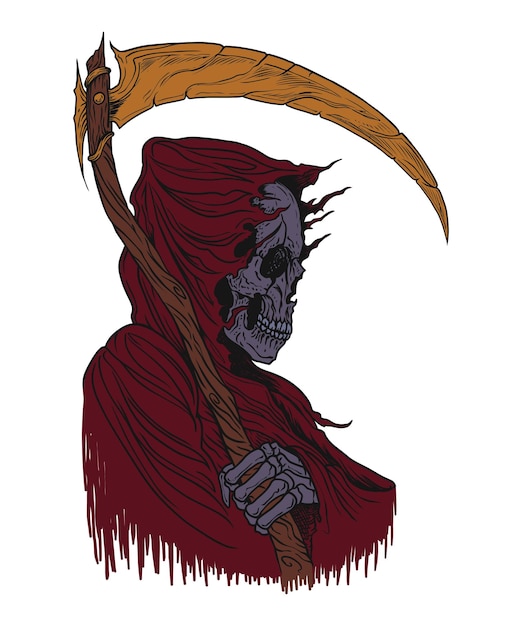 illustration détaillée de l'ange de la mort