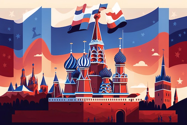 illustration détaillée du bâtiment du Kremlin à Moscou