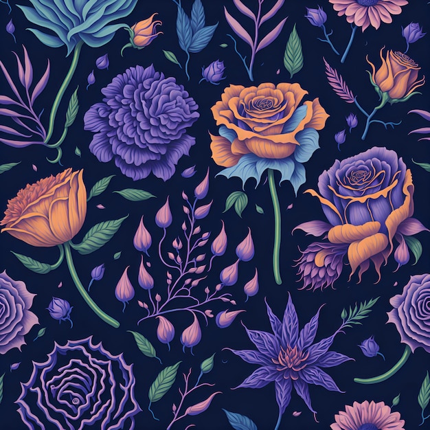 Une illustration détaillée de fleurs