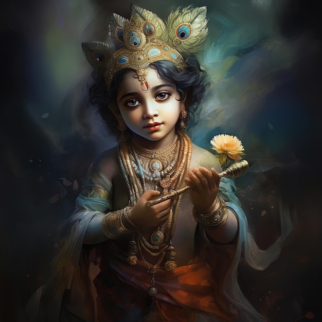 illustration de Dieu Shreen Krishna