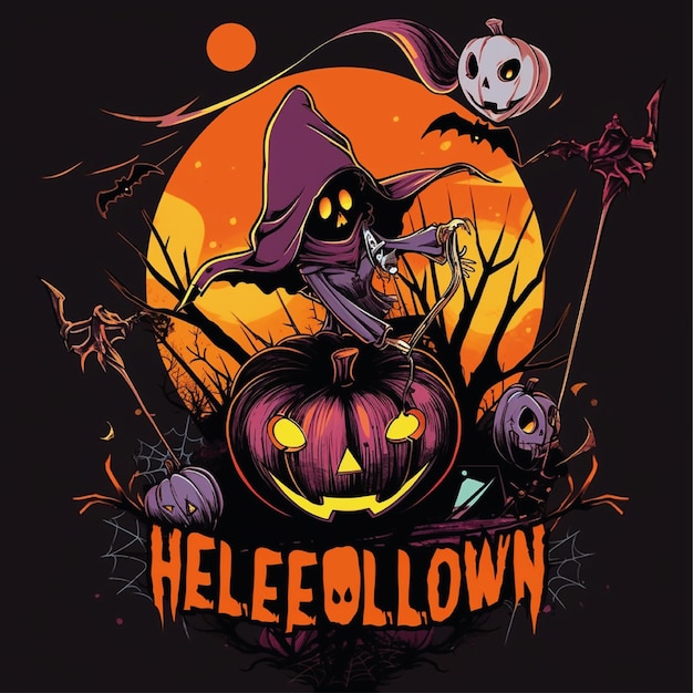 illustration dillustration de tshirt graphique halloween