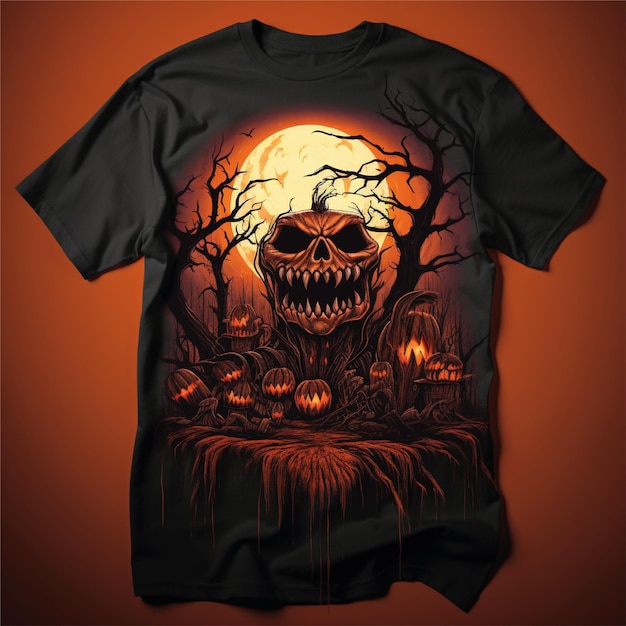 illustration dillustration de tshirt graphique halloween