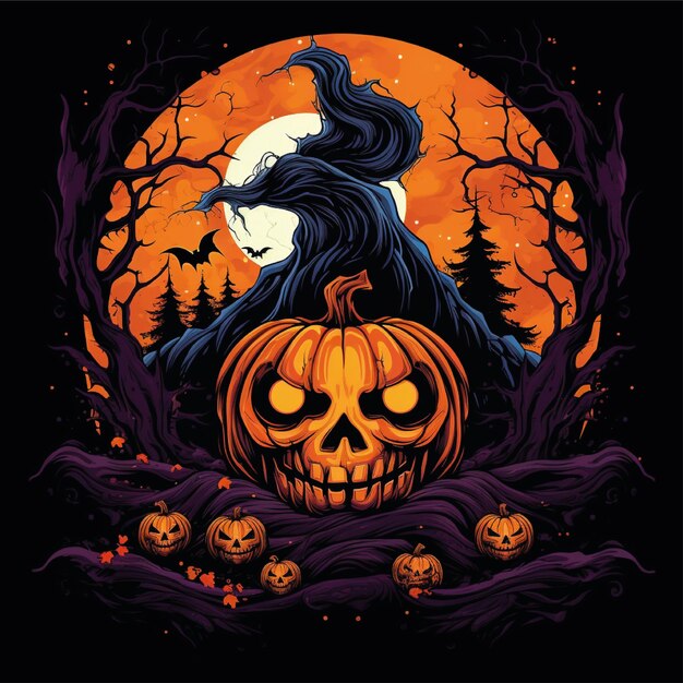 illustration dillustration de tshirt graphique halloween