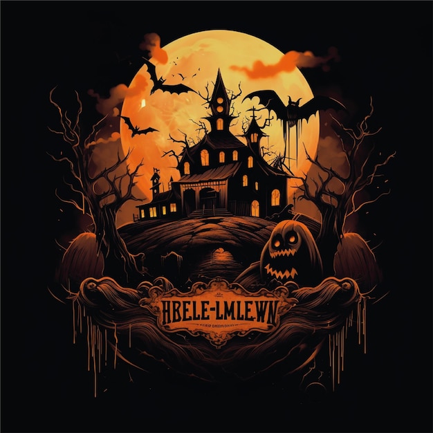 illustration dillustration de tshirt graphique halloween