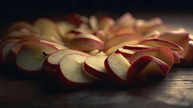 Illustration de diverses préparations à base de pommes