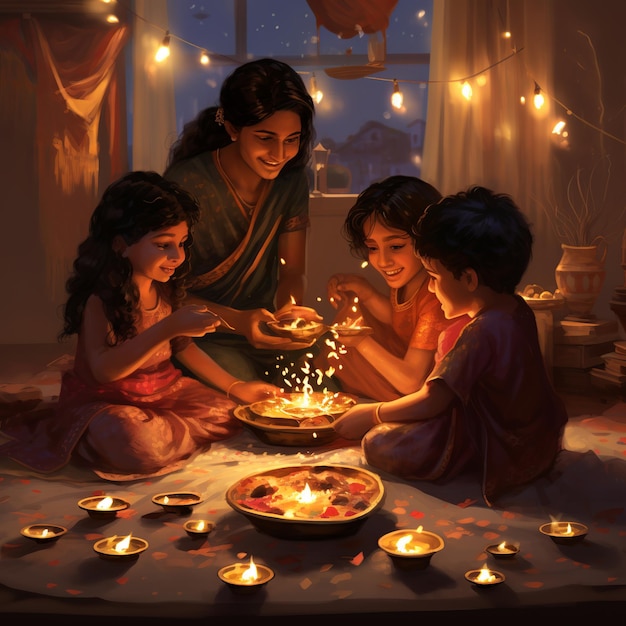 Photo illustration de diwali patakas