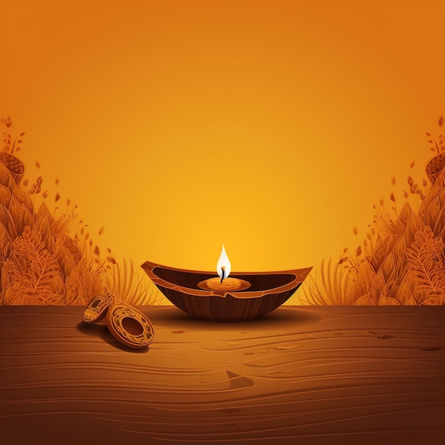 Illustration de diya sur la célébration de Diwalicélébration de diwali en Inde