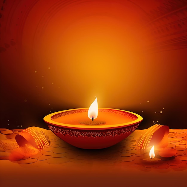 Illustration de diya sur la célébration de Diwalicélébration de diwali en Inde