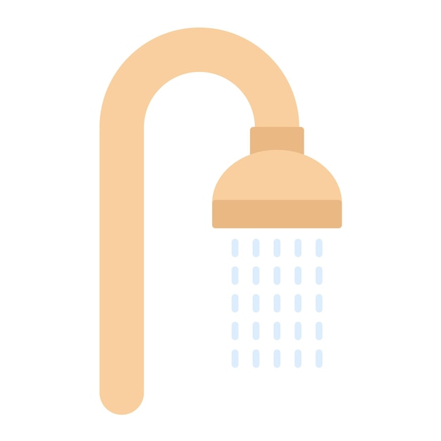 Illustration de la douche à plat