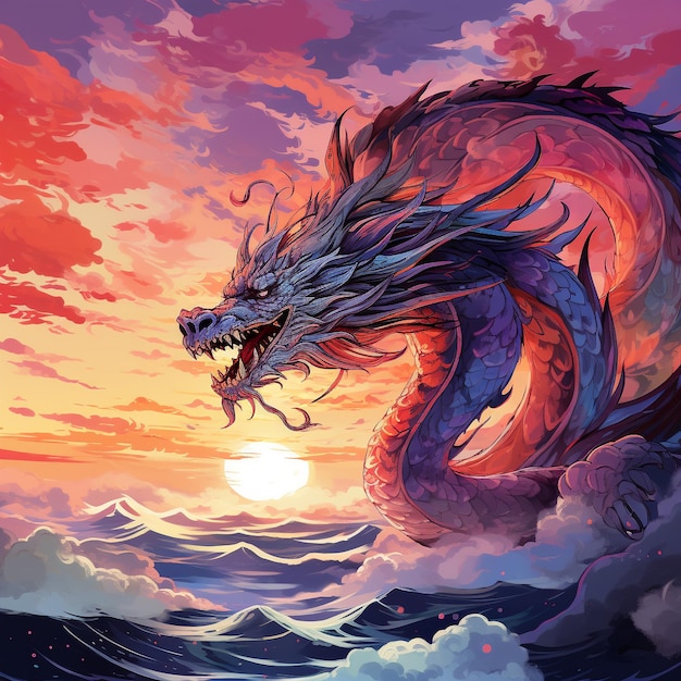 illustration de dragon antique