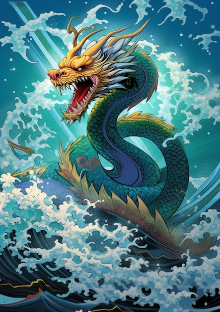 une illustration de dragon chinois