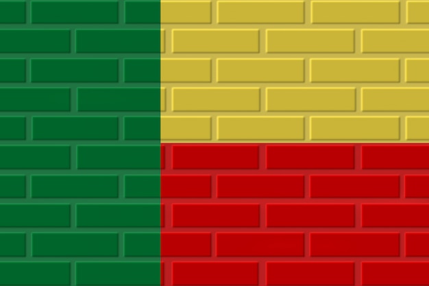 Illustration De Drapeau De Brique Du Bénin