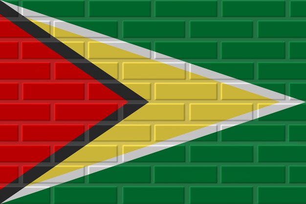 Illustration de drapeau de brique de Guyane