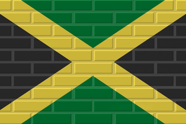 Illustration de drapeau de brique de la Jamaïque