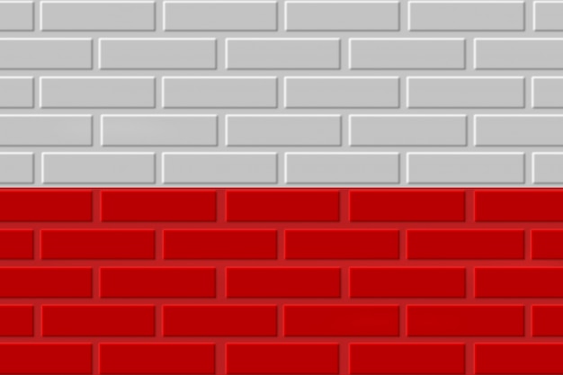 Illustration de drapeau de brique de Pologne