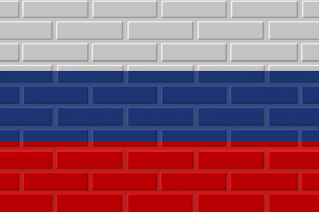 Illustration de drapeau de brique de Russie