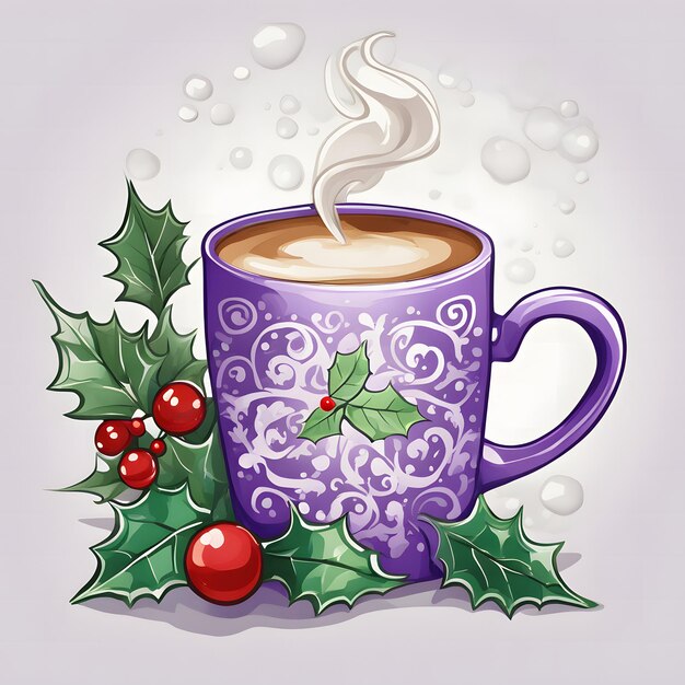 Photo illustration du café chaud de noël