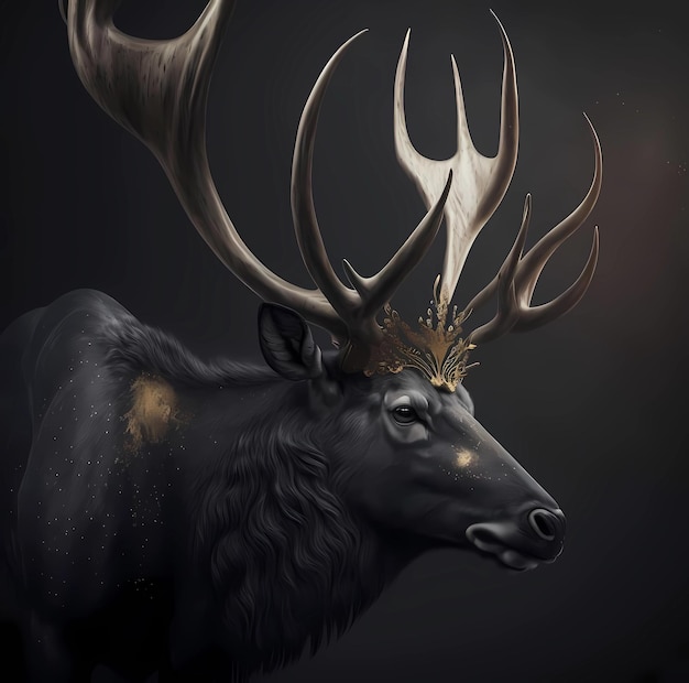 L'illustration du cerf