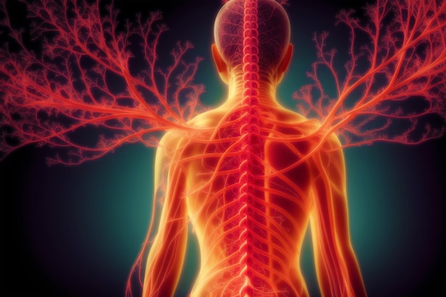 Illustration du cerveau humain et du système nerveux Explorer les neurones et le système nerveux central