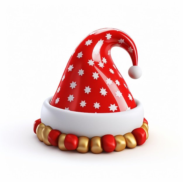 L'illustration du chapeau du Père Noël en 3D