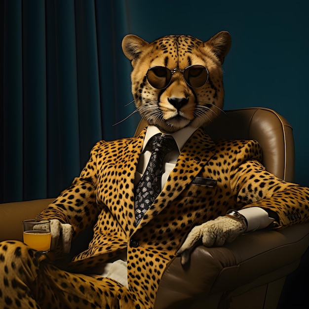 Photo l'illustration du chef de la mafia leopard