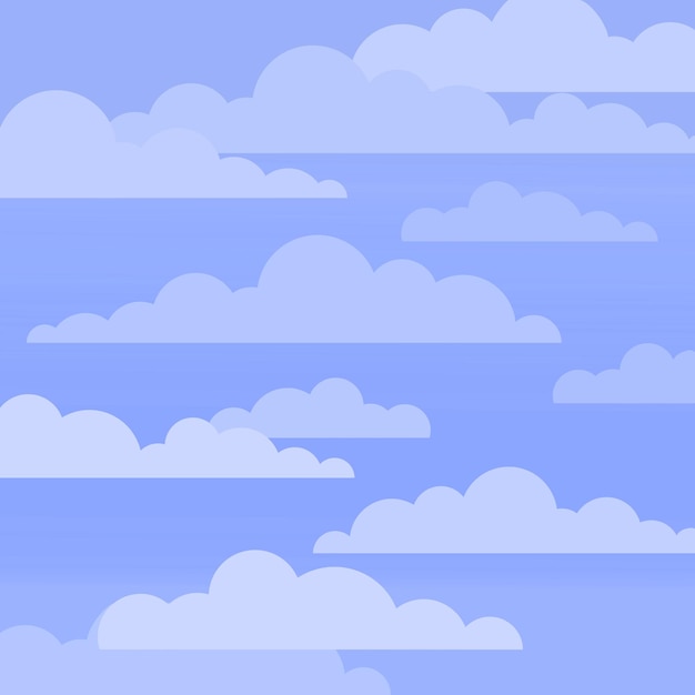 Illustration du ciel avec des nuages stylisés Illustration d'un fond avec des clouds en gradient
